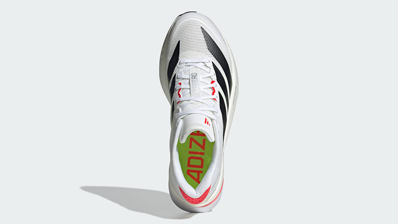 adidas Adizero Boston 13 White Black Red JS4934 Top