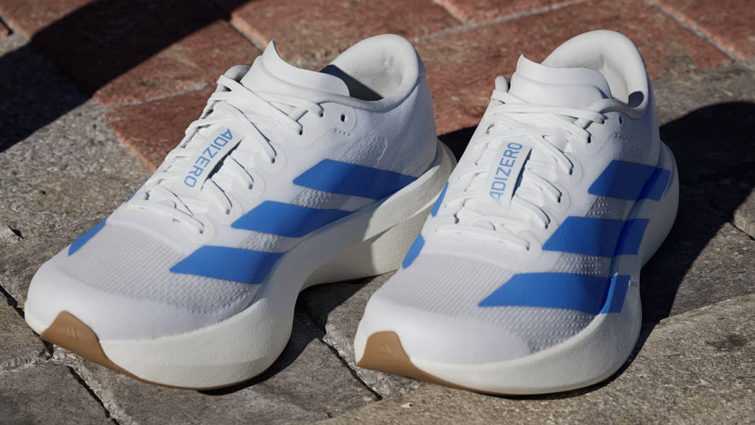 adidas Adizero Evo SL White Blue Fusion Womens Front