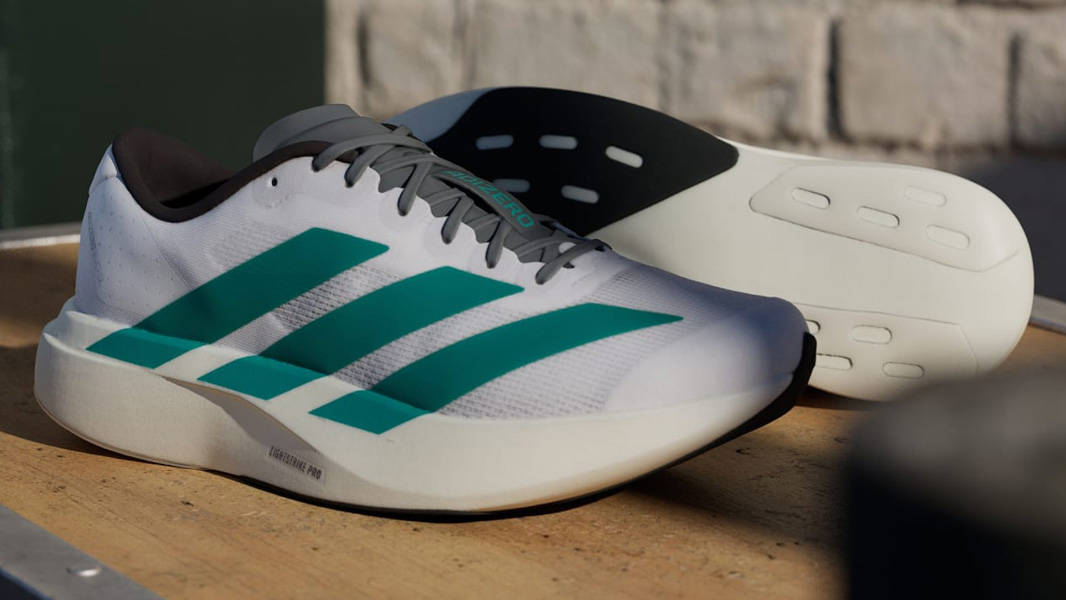 adidas Adizero Evo SL White Pure Teal Side