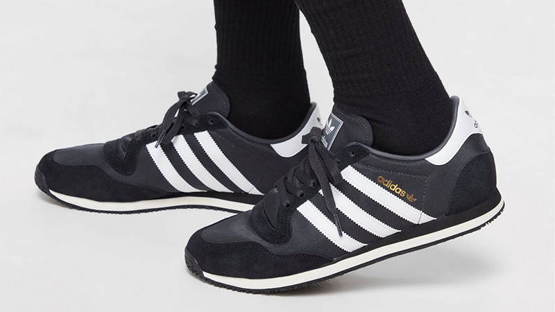 adidas Galaxy OG Black White JR6214 on foot