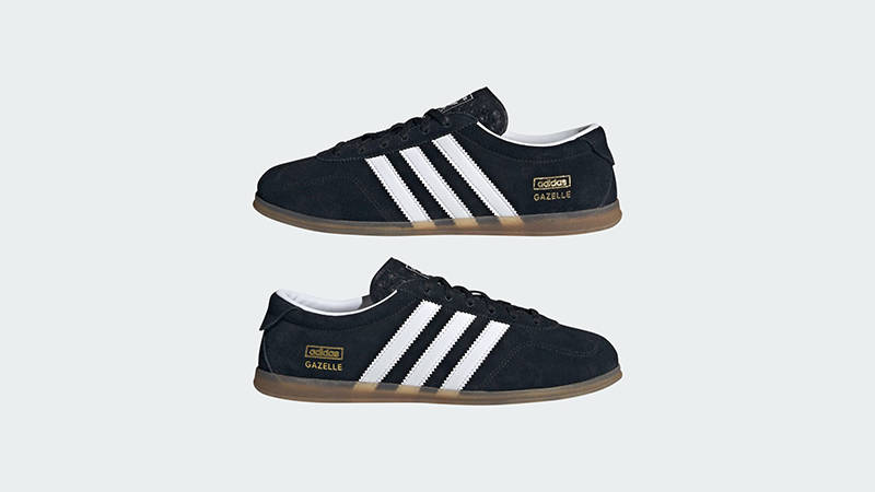 adidas Gazelle Lo Pro Black White Gum JR8886 feature