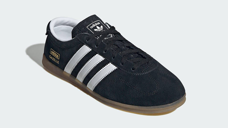 adidas Gazelle Lo Pro Black White Gum JR8886 front