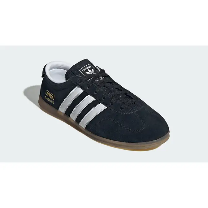 adidas Gazelle Lo Pro Black White Gum JR8886 front