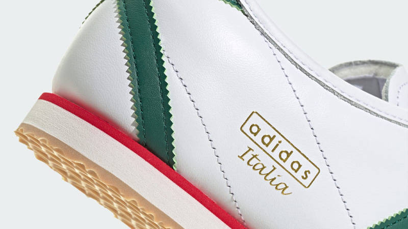 adidas Italia 70s Cloud White Collegiate Green Closeup