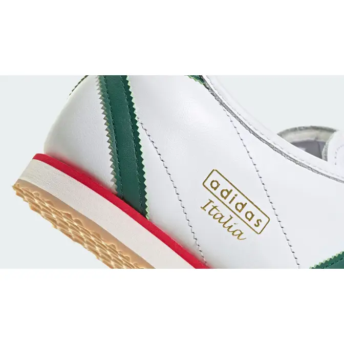 adidas Italia 70s Cloud White Collegiate Green Closeup