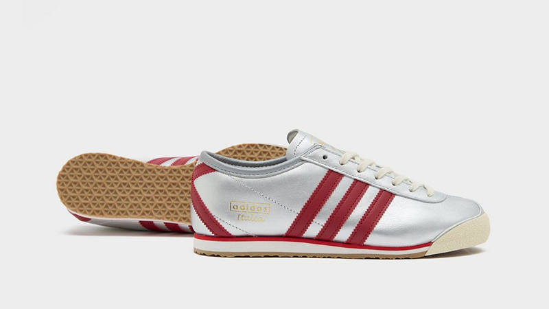 adidas Italia 70s Silver Metallic Red JQ6964 heel