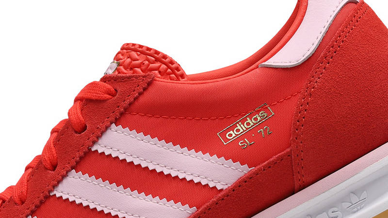 adidas SL 72 RS GS Bright Red Clear Pink JP6797 Detail
