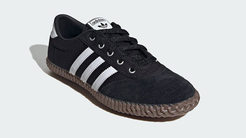 adidas Volley Plimsole Black Gum JR6016 front