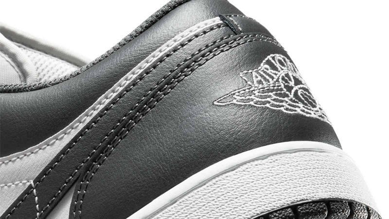Air Jordan 1 Low Grey White Closeup