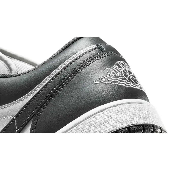 Air Jordan 1 Low Grey White Closeup