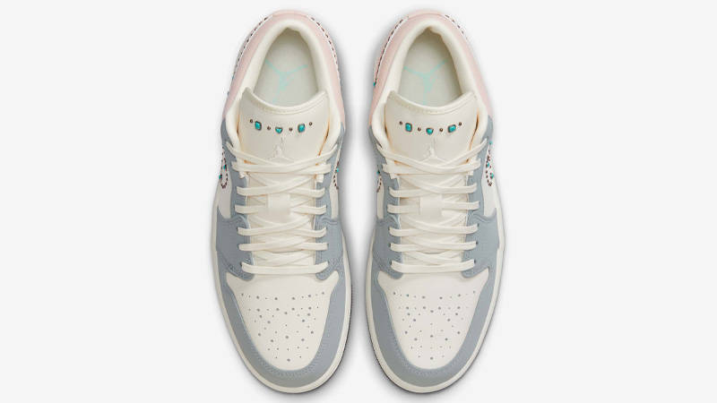 Air Jordan 1 Low Turquoise Gem Swoosh Middle