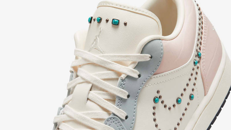 Air Jordan 1 Low Turquoise Gem Swoosh Side