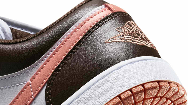 Air Jordan 1 Low White Baroque Brown Closeup