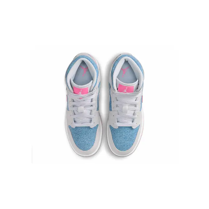 Air Jordan 1 Mid GS Denim Sequin HQ1999-400 Top