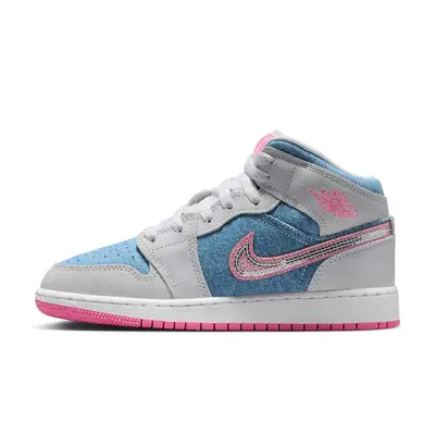 Air Jordan 1 Mid GS Denim Sequin HQ1999-400