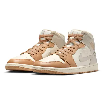 Air Jordan 1 Mid Tan Toe Front