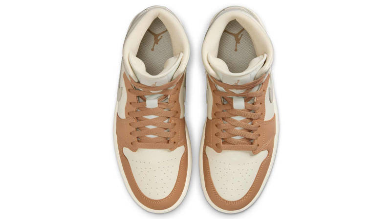 Air Jordan 1 Mid Tan Toe Middle