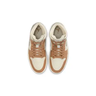 Air Jordan 1 Mid Tan Toe Middle