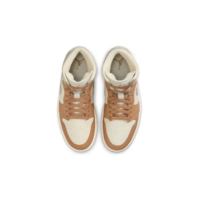 Air Jordan 1 Mid Tan Toe Middle