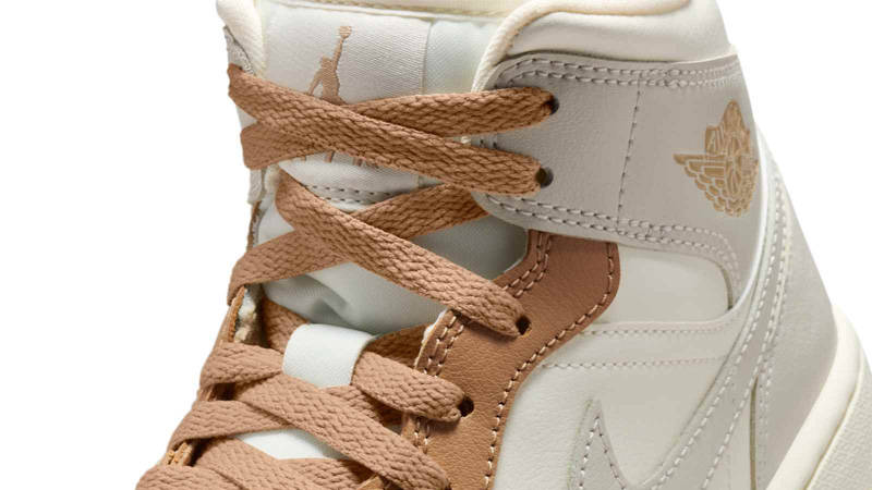 Air Jordan 1 Mid Tan Toe Side