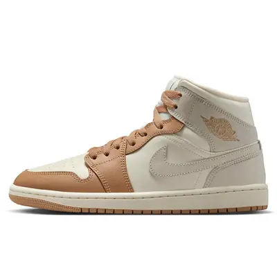 Air Jordan 1 Mid Tan Toe