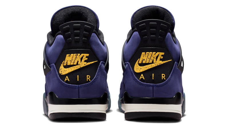 purple yellow and blue jordans
