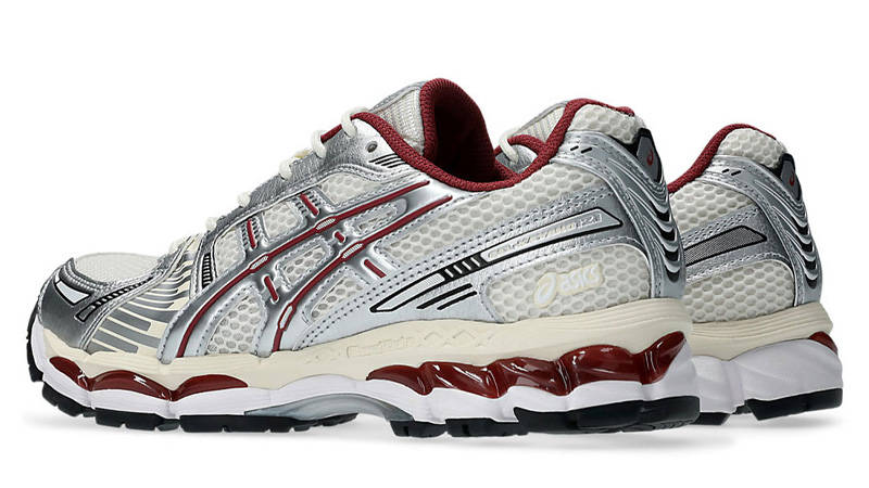 ASICS Gel-Kayano 12.1 Silver Burgundy Back