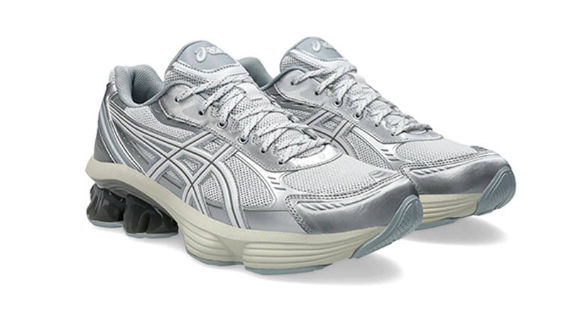 ASICS Gel-Kinetic Fluent White Silver 1203A591-101 front