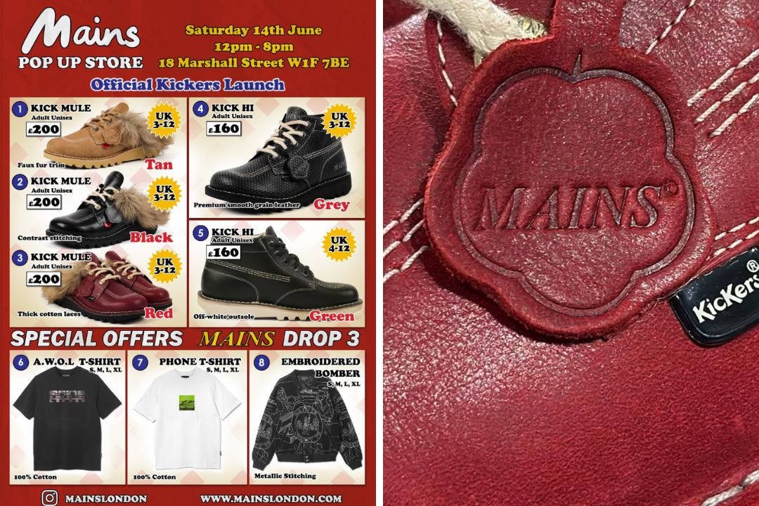MAINS x Kickers London Pop Up Flyer