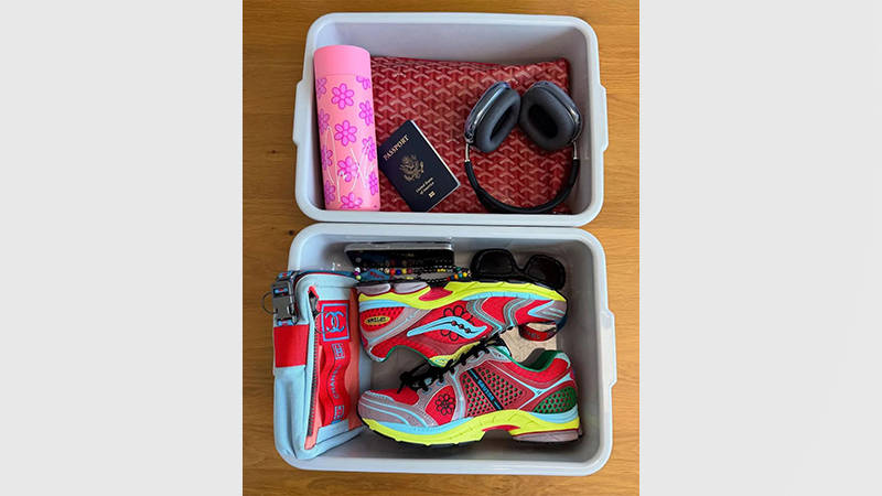 Jae Tips x Saucony ProGrid Triumph 4 Flowers Grow Uptown Pack Red side