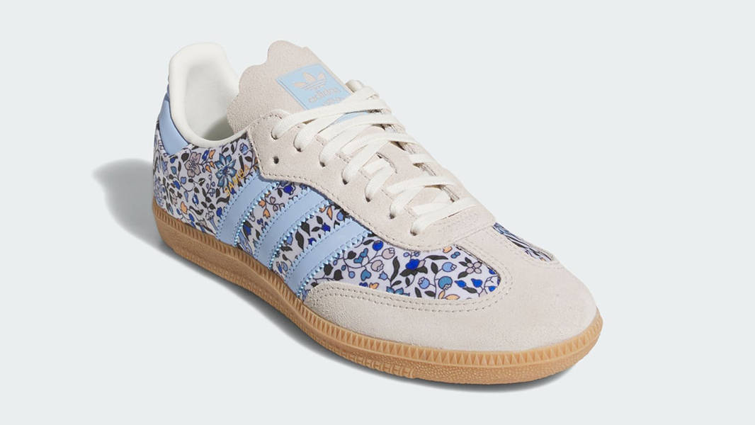 Liberty London x adidas Samba OG GS Floral Blue JP8080 Side