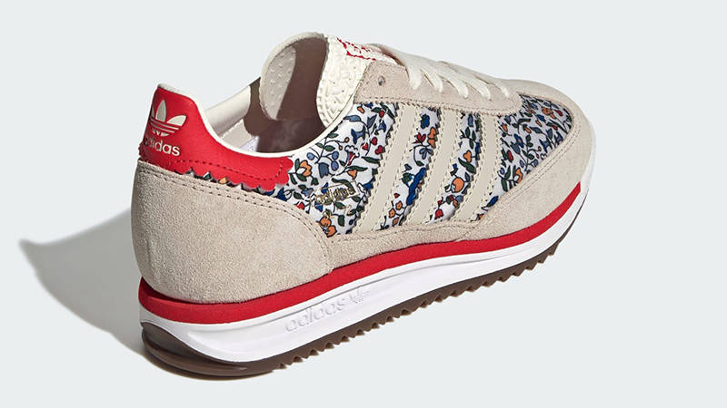 Liberty London x adidas SL 72 RS GS Floral White Bliss JQ8404 Back