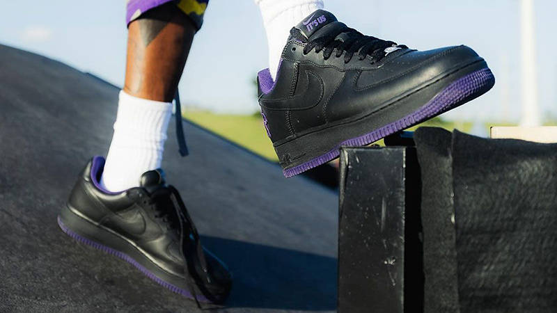 Lil Yachty x Nike Air Force 1 Black Purple front