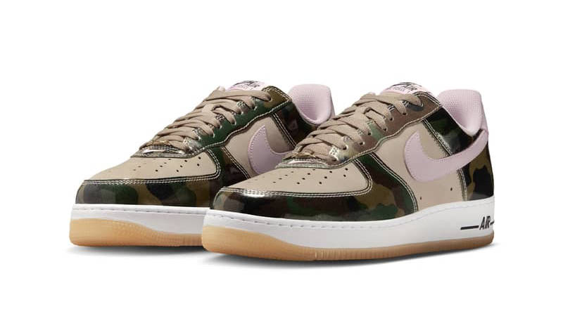 Nike Air Force 1 Low Patent Leather Camo Pink front