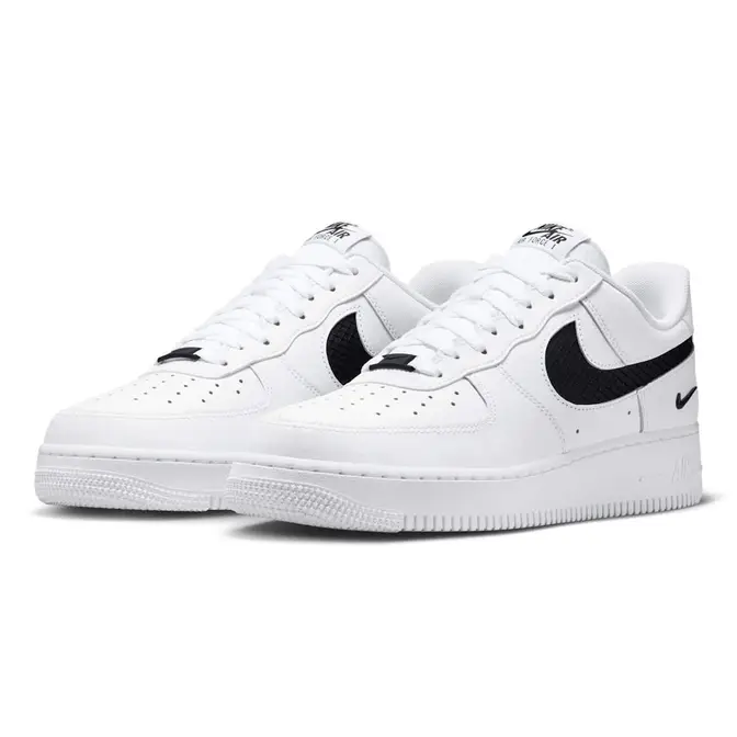 Nike Air Force 1 Low Ripstop Swoosh White Black Front