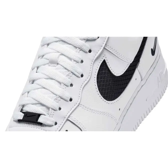 Nike Air Force 1 Low Ripstop Swoosh White Black Side