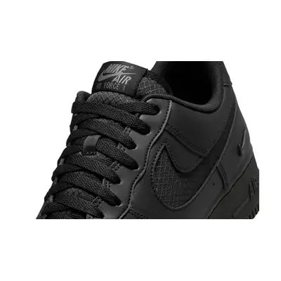 Nike Air Force 1 Low Triple Black Ripstop IH4452-001 tongue