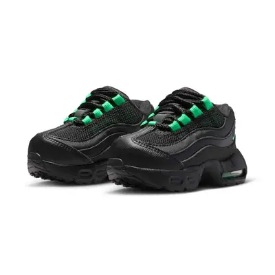 Nike Air Max 95 Recraft Toddler Black Green Shock Front