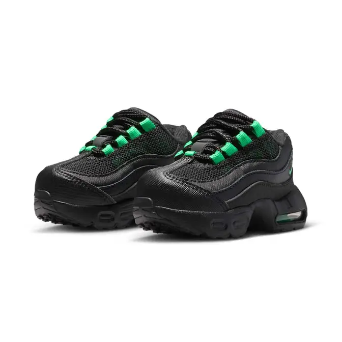 Nike Air Max 95 Recraft Toddler Black Green Shock Front