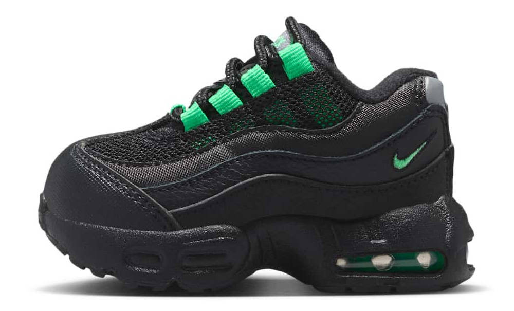 Nike Air Max 95 Recraft Toddler Black Green Shock