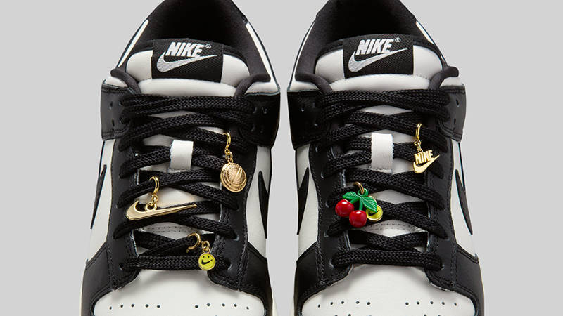 Nike Dunk Low Panda Cherry Charm HQ7487-100 Detail