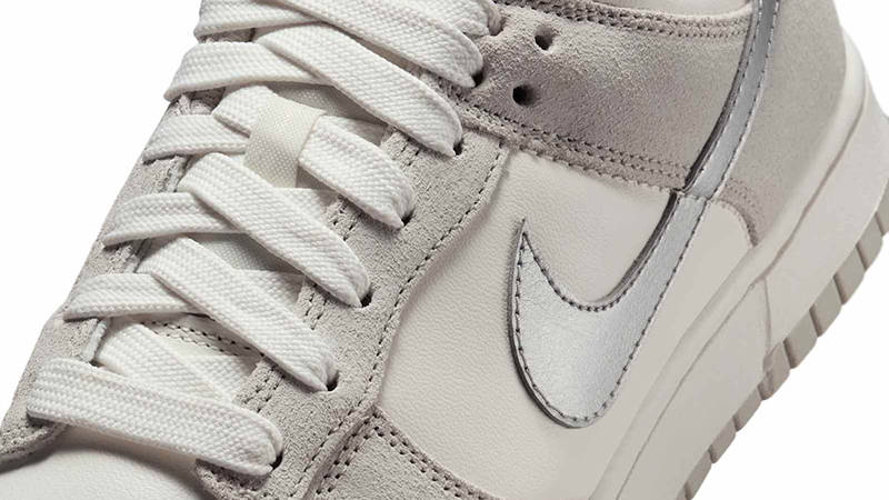 Nike Dunk Low Silver Swoosh Light Bone II7651-133 Detail