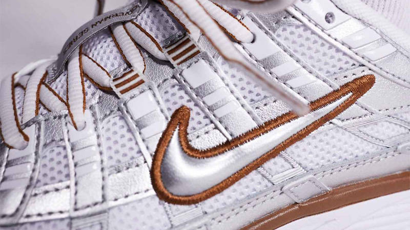 Nike P-6000 Silver Brown Closeup