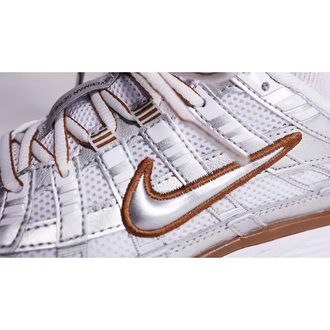 Nike P-6000 Silver Brown Closeup
