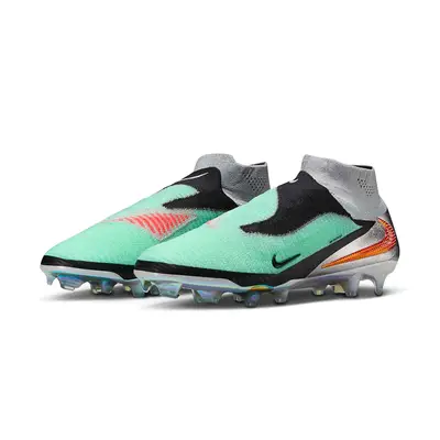 Nike Phantom 6 High Elite Firm-Ground Football Boot Chrome Black IH3735-001 front