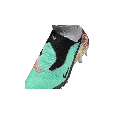 Nike Phantom 6 High Elite Firm-Ground Football Boot Chrome Black IH3735-001 toe