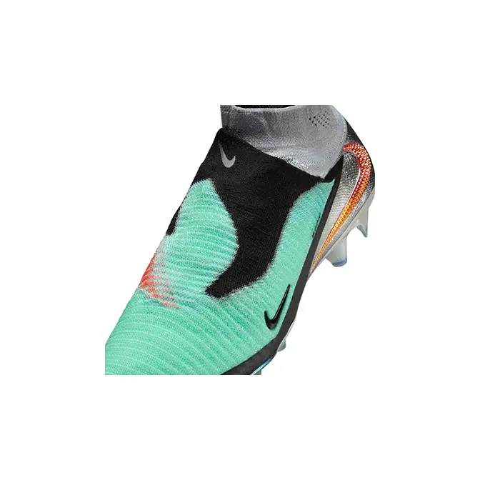 Nike Phantom 6 High Elite Firm-Ground Football Boot Chrome Black IH3735-001 toe