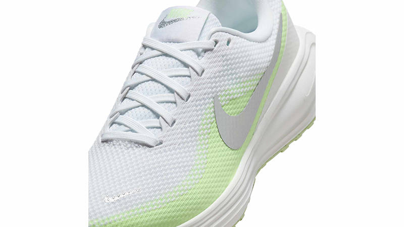Nike Revolution 8 White Silver Volt HJ8485-100 tongue