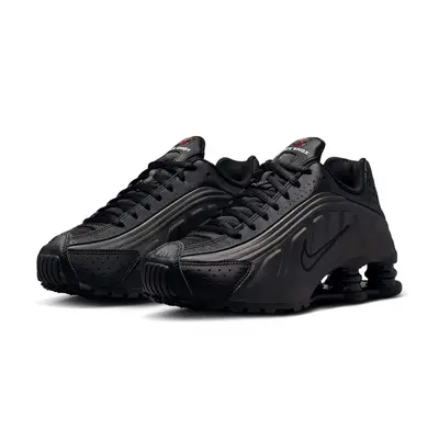 Nike Shox R4 GS Black Bright Crimson CW2626-003 Side