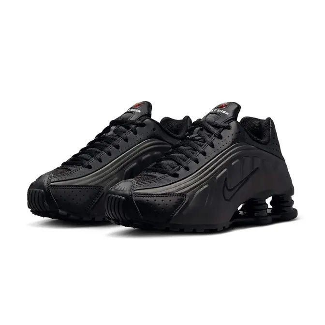 Nike Shox R4 GS Black Bright Crimson CW2626-003 Side